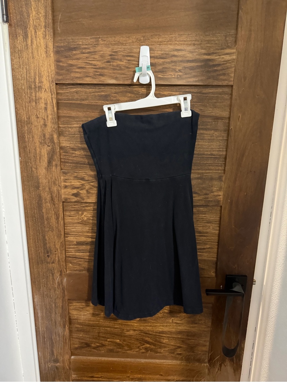 Express Black Strapless Skater Dress